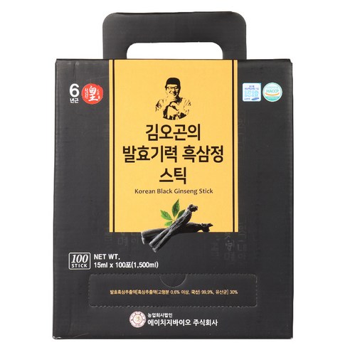 김오곤의 발효기력 흑삼정 스틱 15ml 200개