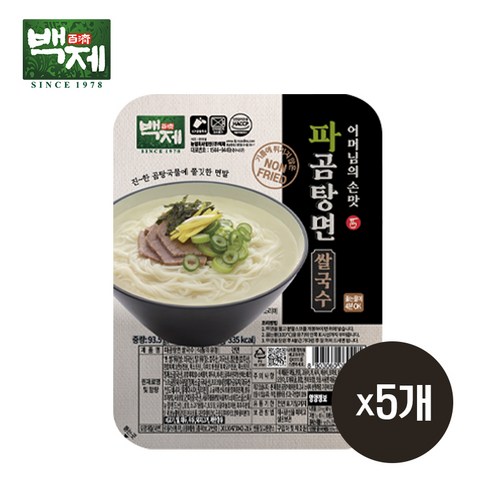 백제 쌀국수 파곰탕면 쌀국수 5개 무료배송