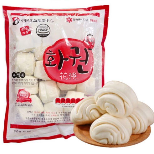 다원중국식품 중국식 꽃빵(화권) 650g 고추잡채 수제꽃빵