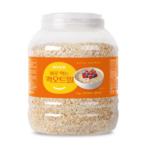 [헤이오트] 바로먹는 퀵 오트밀 2kg (PET)