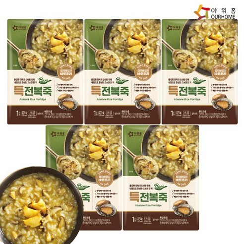[다만세푸드] 아워홈 특전복죽270g x 6개/전복죽, 270g, 6개