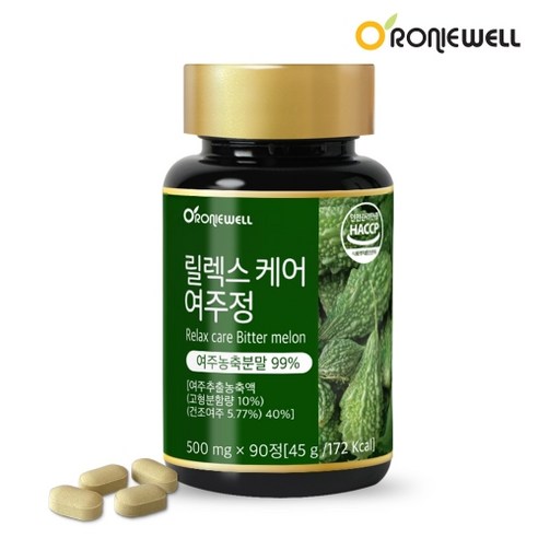 [로니웰] 릴렉스케어 유기농 여주정 90정 3개월분, 90정, 1개