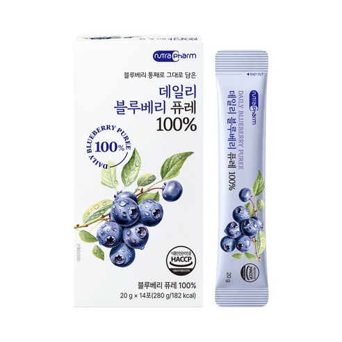 데일리 블루베리 퓨레 100% 14p