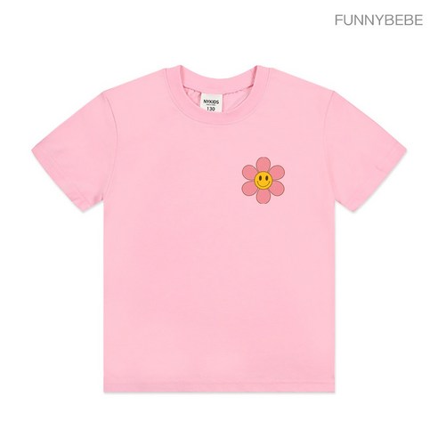 퍼니베베 꽃스마일 반팔티셔츠 유아동 키즈 데일리 A166