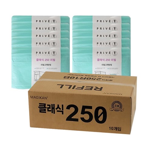 매직캔 280 그린 로고리필 기저귀 쓰레기봉투