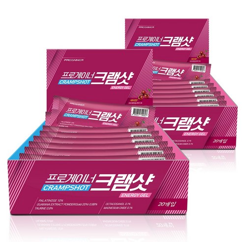 프로게이너 크램샷 체리맛 파워젤 근육 긴장 쥐 완화 라이딩 러닝 마라톤 등산 에너지젤
