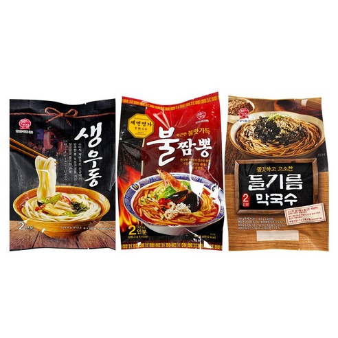 본고장 생우동 +불짬뽕 +들기름 막국수