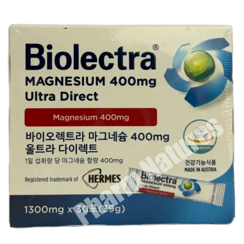 헤어메스 마그네슘 울트라 다이렉트 리뉴얼 400mg 30포, 30개, 1.3g