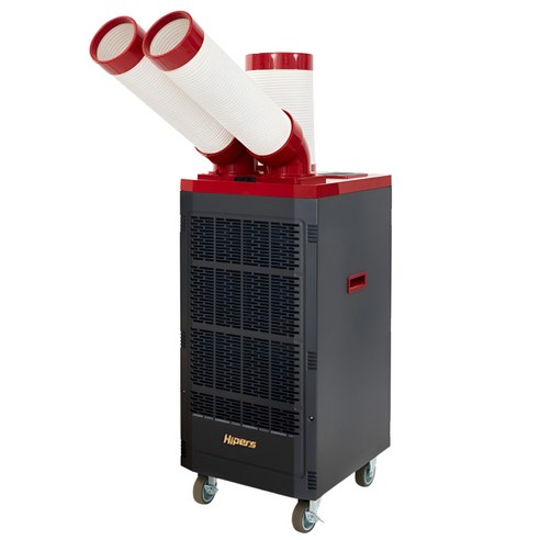 산업용 이동식 에어컨 친환경 업소용 야외 공장 식당 주방, e_2구 N225EC (2600W) 블랙/레드