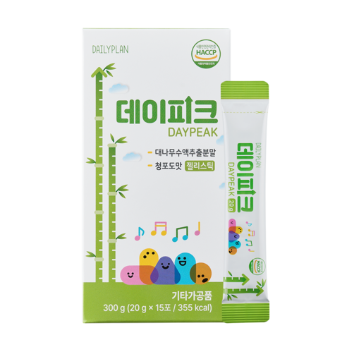 대나무수액추출분말 함유 기타가공품 청포도맛 젤리스틱 데이피크 DAYPEAK +하루1포섭취+15일분, 1개, 15회분