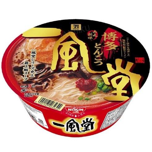 세븐일레븐 프리미엄 잇푸도 컵라면 후쿠오카 하카타라멘 일풍당 127g x 12개입