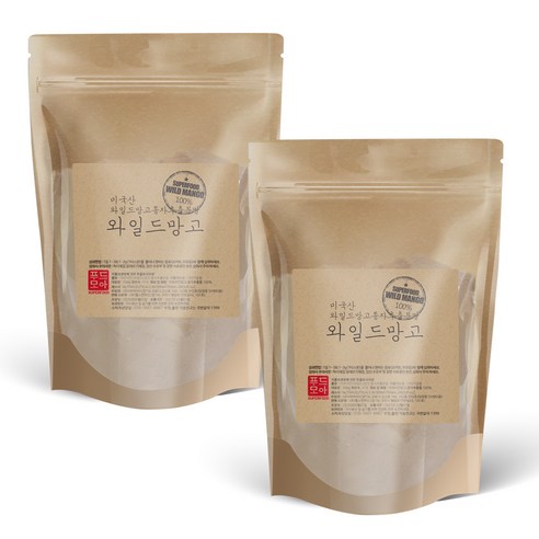헬스앤푸드 100% 미국산 와일드망고 씨앗 분말 가루 200g, 2개, 200g
