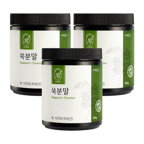 두손애약초 쑥분말 쑥가루 100% 쑥라떼 국산, 180g, 3개