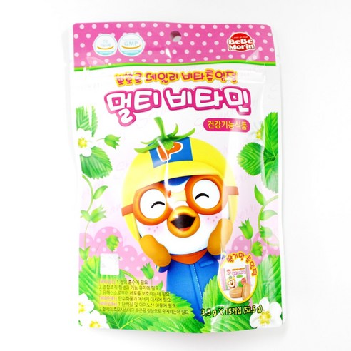 뽀로로 데일리 비타츄잉정 멀티비타민 딸기맛