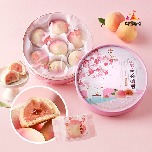 원주 복숭아빵 (선물용) 화과자 디저트빵 선물세트