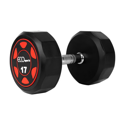 에코스포츠 고중량 12각 파워 덤벨 아령, 1개, 17kg