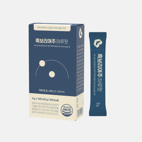 엘비 흑보리 여주 하루핏 14포 1박스, 42g, 1박스