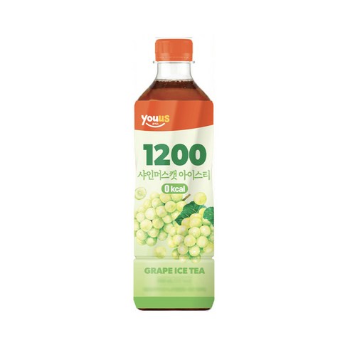 유어스 1200 샤인머스캣 아이스티, 12개, 500ml