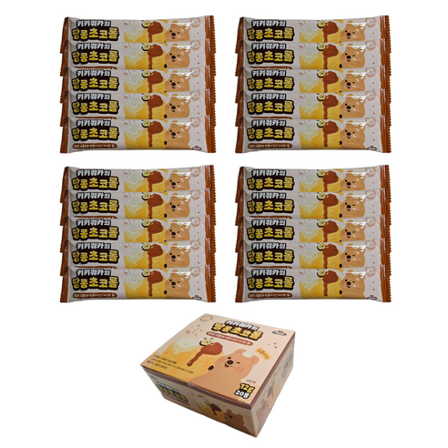 키키쿼카의 땅콩초코롤 (초콜릿과 땅콩크림이 담긴 곡물바), 12g, 20개