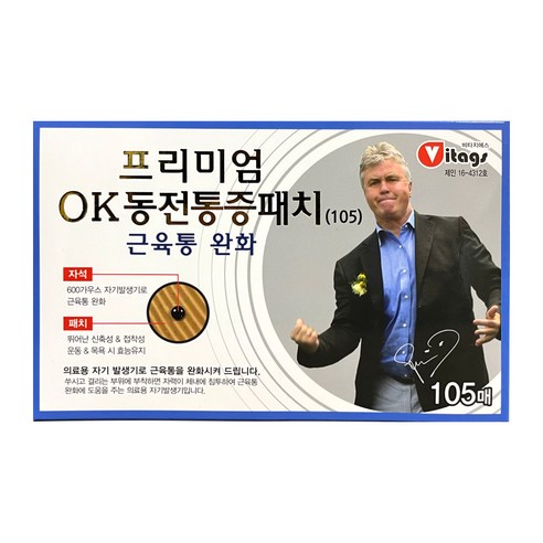 프리미엄 OK동전통증패치 근육통완화 105매, 1개