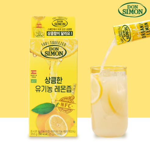 돈시몬 유기농 착즙 레몬즙, 350g, 1개