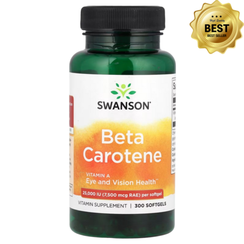 스완슨 베타카로틴 카로티노이드 25000IU 300정 비타민A Beta Carotene, 1개, 300정