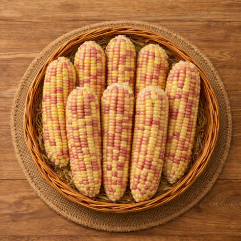 [소소담담] 정말 맛있는 삶은 냉동 옥수수 홍찰 찰옥수수, 5개, 대