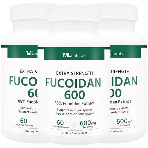 [미국번개배송] 신제품 착한명품 마이라이프 내추럴스 후코이단 600mg 60정 3병