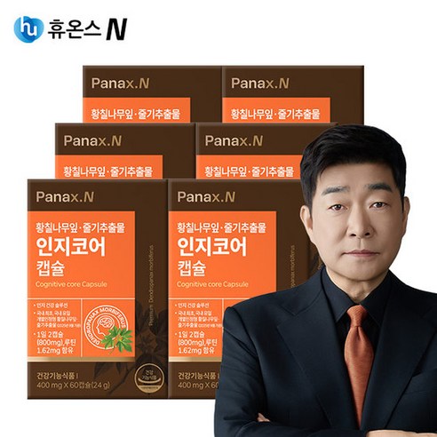 두뇌 건강 인지코어 캡슐 6박스(6개월분) 황칠나무잎 줄기추출물