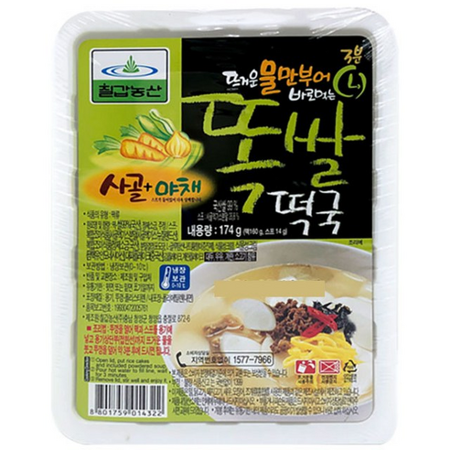 칠갑농산 똑쌀 떡국, 10개, 174g