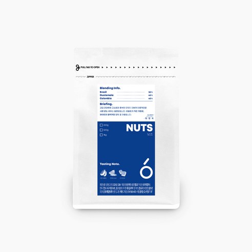육츠커피 고소한 넛츠 블렌드 커피원두, 200g, 1개, 핸드드립