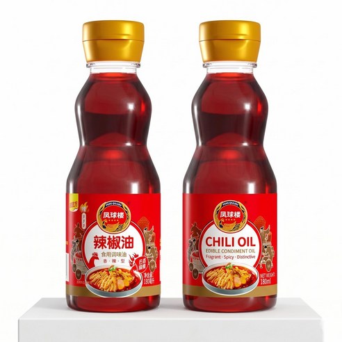 동화마켓 고추기름 180ml 1개 진하고 매콤한 풍미 중식 요리 소스
