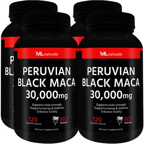 [미국빠른직구] 마이라이프 내추럴스 페루비안 블랙 마카 30,000 mg 120정 4병