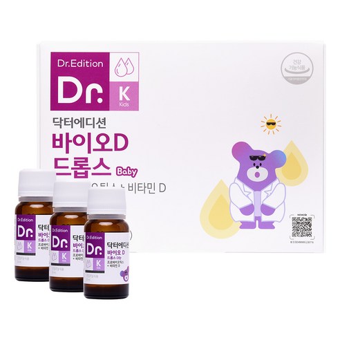 [흰여울팜] 아기유산균 신생아 비타민D 닥터에디션 바이오D드롭스 1병 유당없는비타민, 8ml, 3세트