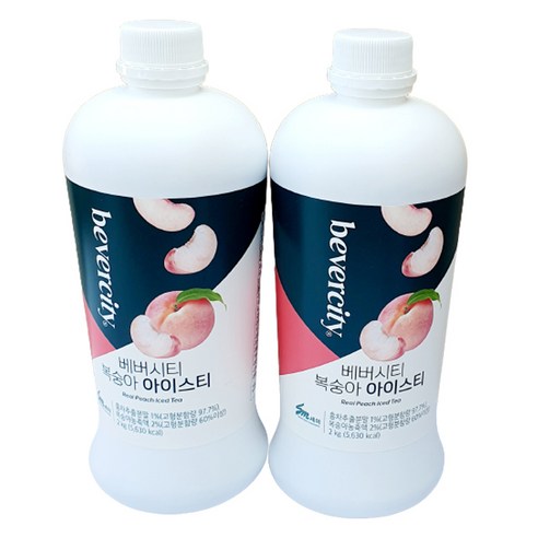 세미 베버시티 복숭아 아이스티 시럽, 2kg, 2개