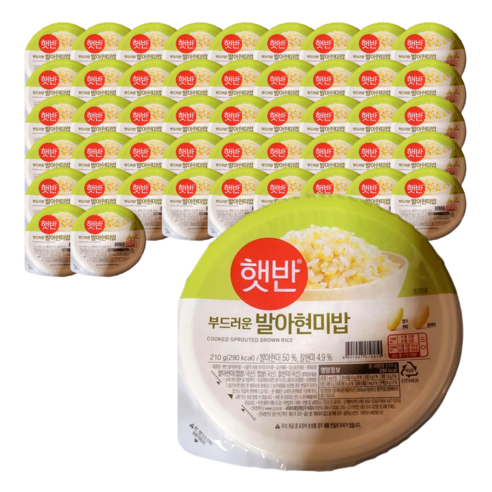 햇반 발아현미밥, 210g, 48, 48개