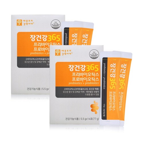 장건강 365 유산균 프리 프로바이오틱스 장내 유익균 증식