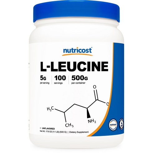 뉴트리코스트 L-류신 파우더 글루텐 프리 무맛 500g 1병, 1개, 498.951g