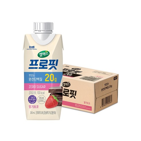 셀렉스 프로핏 완전단백질 딸기초코 드링크