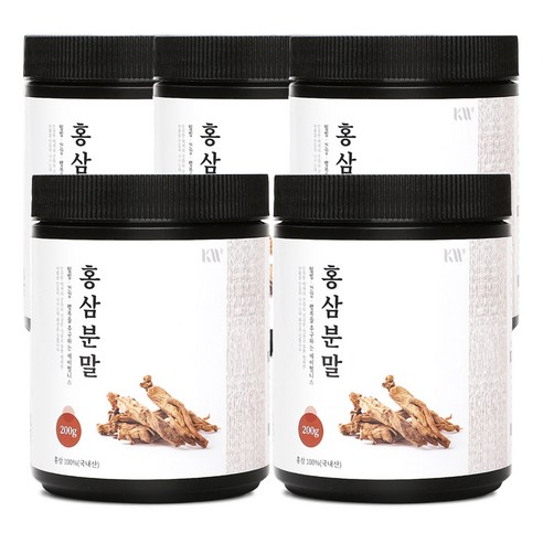 케이웰니스 국산 홍삼가루, 5개, 200g