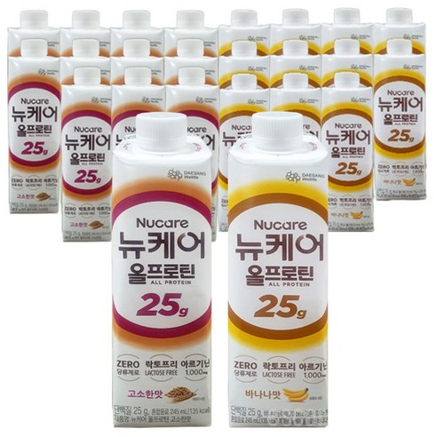 뉴케어 올프로틴 245ml 고소한맛 12 + 바나나맛 12 총24개