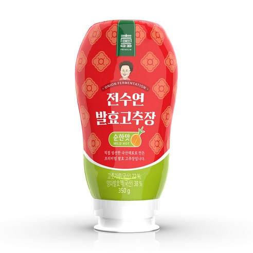 전수연 양파발효 설탕제로 고추장 350 튜브형 순한맛, 1개, 350g