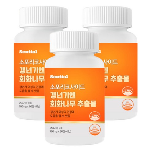 소포리코 사이드 갱년기 여성 보조제 / 플로라필 다이어트 회화나무 추출물, 3개, 60정