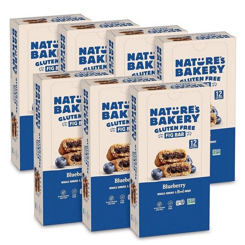Nature's Bakery 네이처스 베이커리 글루텐 프리 무화과 바 블루베리 진짜 과일 스낵 6개 x 6박스, 1개, 57g
