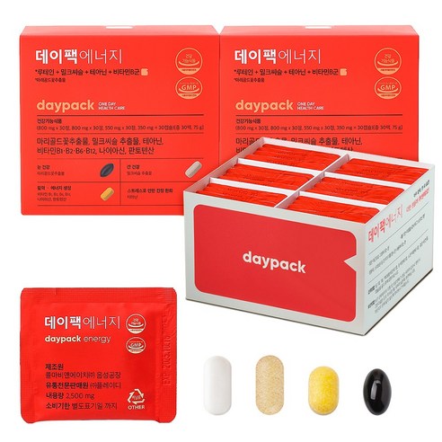 데이팩 에너지 밀크씨슬+비타민B+루테인+테아닌, 2개, 30회분