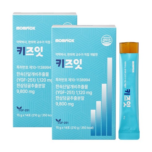 맘픽 키즈잇 한삼덩굴 환삼덩굴 추출분말 율초 식약청 HACCP 인증 젤리 스틱