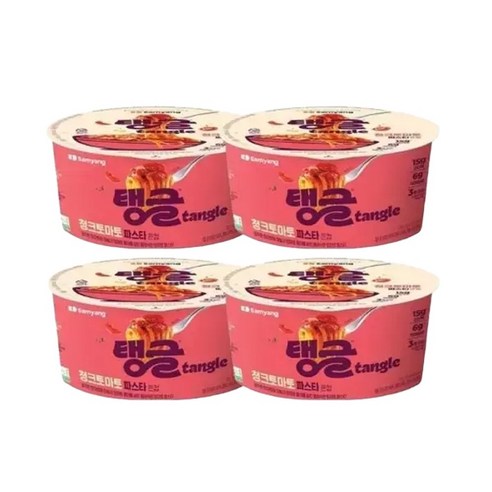 삼양 탱글 청크토마토파스타 큰컵 105g 4개