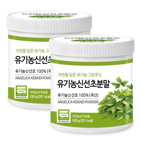 푸른들판 국내산 유기농 신선초 분말 가루 100%