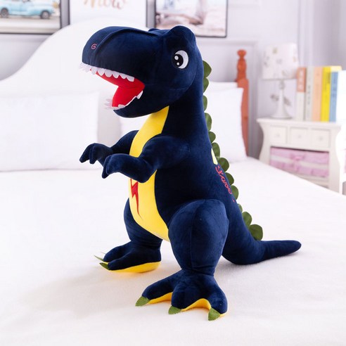 MAKABORO 티라노사우루스 피겨 인형 공룡 인형안고자는 인형 선물, 1개, 블루b, 100cm
