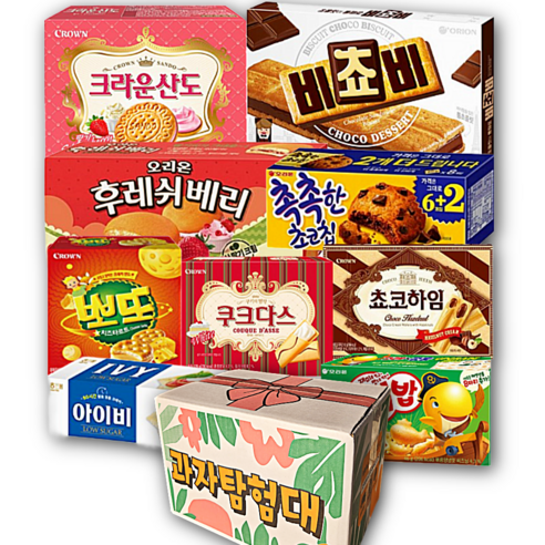 과자탐험대) 사무실 실속 스낵 과자 세트, 1세트, 9종 B세트